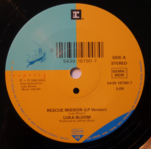 Luka Bloom : Rescue Mission (7", Single)