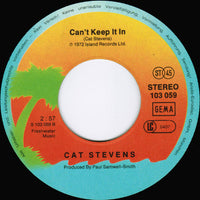 Cat Stevens : Lady D'Arbanville / Can't Keep It In (7", Single)