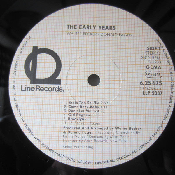Walter Becker / Donald Fagen : The Early Years (LP, Album)