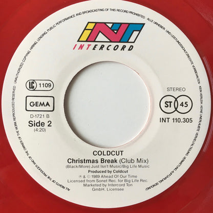 Coldcut : Coldcut's Christmas Break (7", Red)