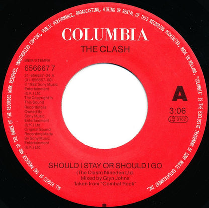 The Clash / BAD II* : Should I Stay Or Should I Go / Rush (7", Single, Lar)