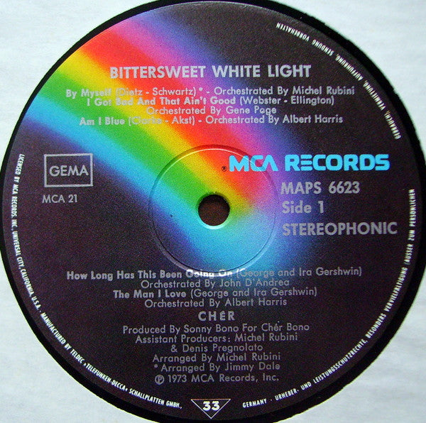 Cher : Bittersweet White Light (LP, Album)