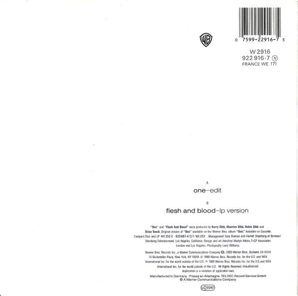 Bee Gees : One (7", Single)