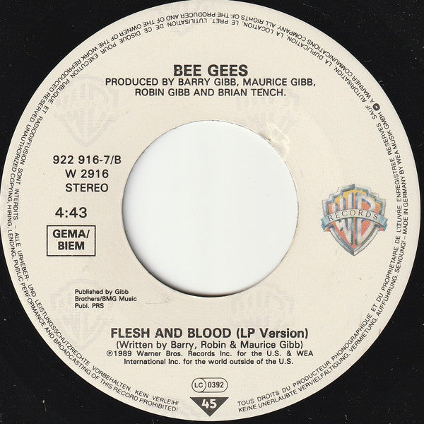 Bee Gees : One (7", Single)