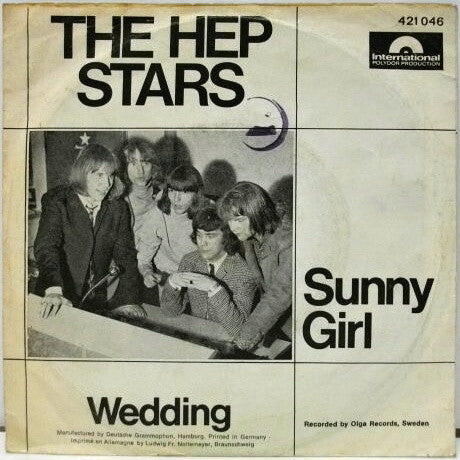 The Hep Stars : Sunny Girl / Wedding (7", Single, Mono)