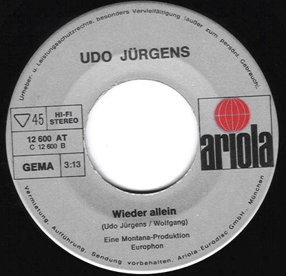 Udo Jürgens : Muddy Water (7", Single)