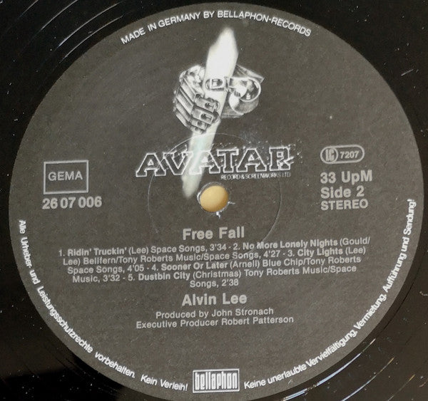 The Alvin Lee Band : Free Fall (LP, Album)