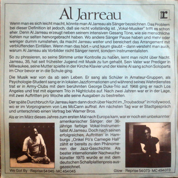 Al Jarreau : Fire And Rain / Milwaukee (7", Single)