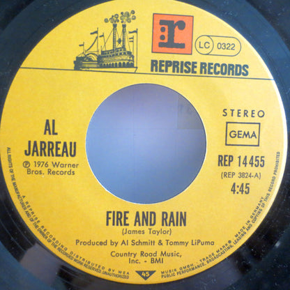 Al Jarreau : Fire And Rain / Milwaukee (7", Single)