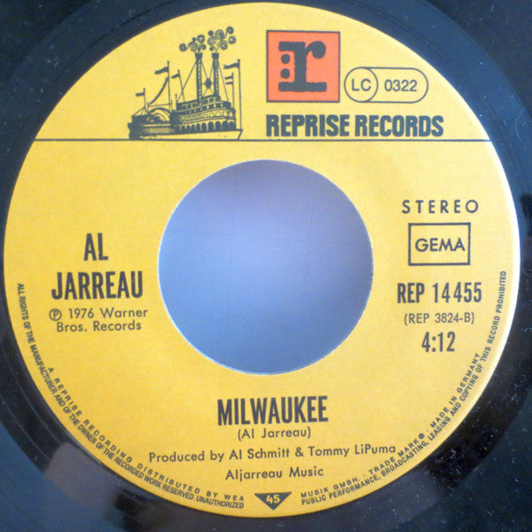 Al Jarreau : Fire And Rain / Milwaukee (7", Single)