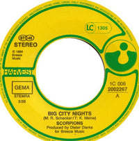 Scorpions : Big City Nights (7", Single)