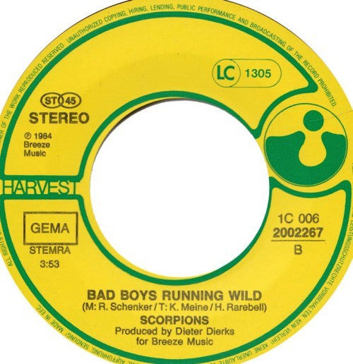 Scorpions : Big City Nights (7", Single)