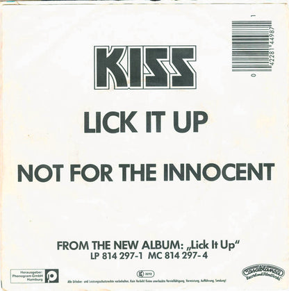 Kiss : Lick It Up (7", Single)