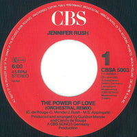 Jennifer Rush : The Power Of Love (Orchestral Remix) (7", Single, RP, Red)