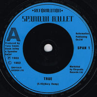 Spandau Ballet : True (7", Single, Blu)