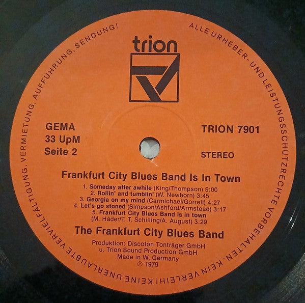 The Frankfurt City Blues Band* : ...Is In Town (LP, Album)