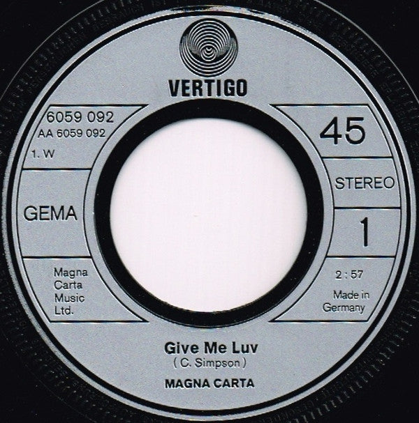 Magna Carta : Give Me Luv (7", Single)