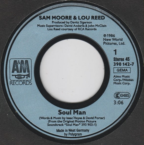 Sam Moore & Lou Reed : Soul Man (7", Single)