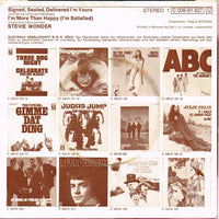 Stevie Wonder : Signed Sealed Delivered I'm Yours · I'm More Than Happy (I'm Satisfied) (7", Single)