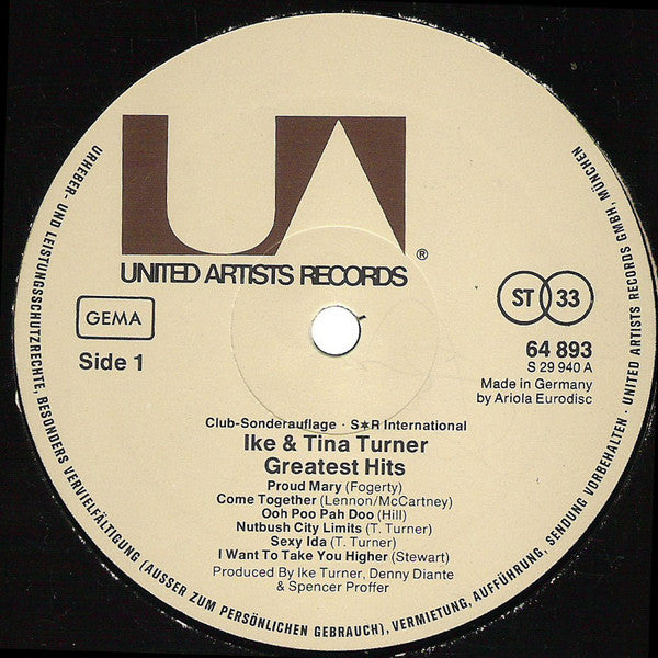 Ike & Tina Turner : Greatest Hits (LP, Comp, Club)