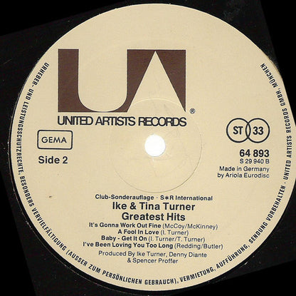 Ike & Tina Turner : Greatest Hits (LP, Comp, Club)