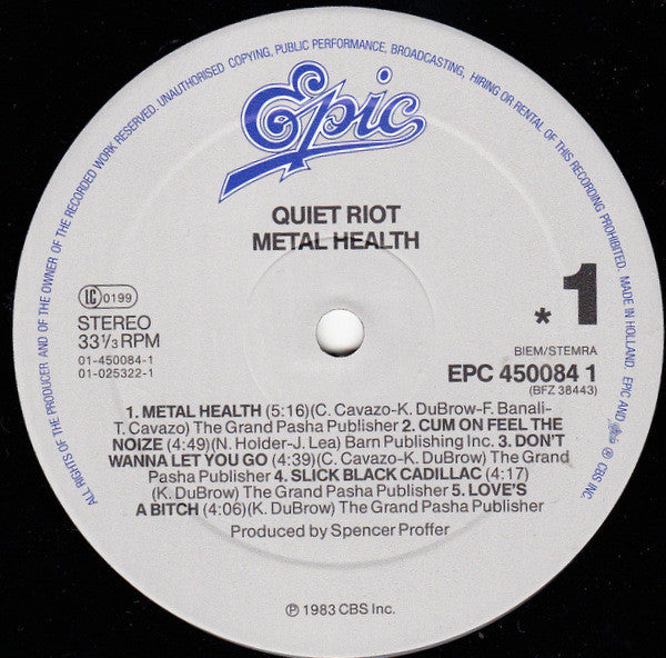 Quiet Riot : Metal Health (LP, Album, RE)