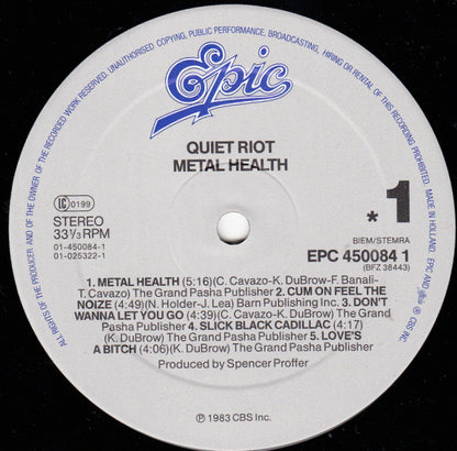 Quiet Riot : Metal Health (LP, Album, RE)