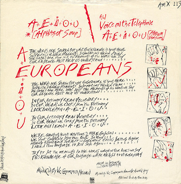 Europeans : A.E.I.O.U. (12", Single)