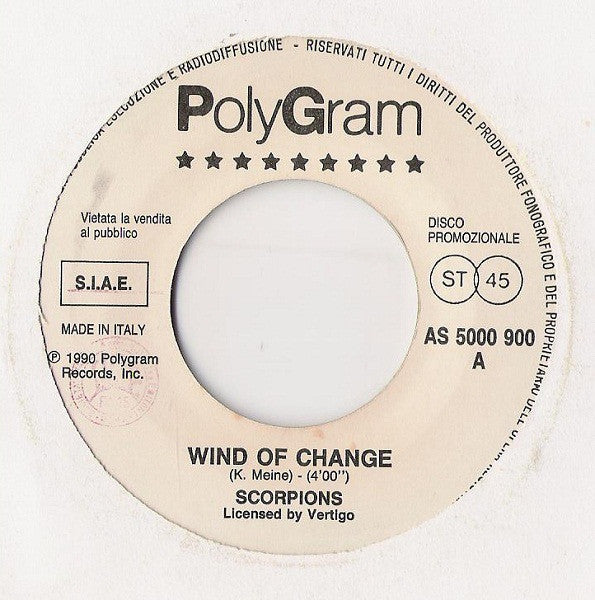 Scorpions / Crystal Waters : Wind Of Change / Makin' Happy (7", Promo)