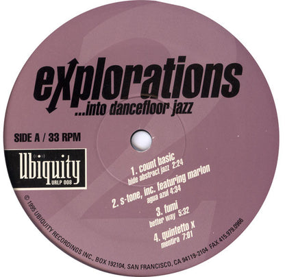 Various : Explorations Into Dancefloor Jazz 2 (LP, Comp)