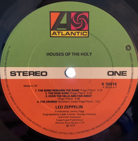 Led Zeppelin : Houses Of The Holy (LP, Album, RE)