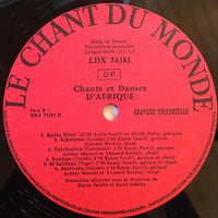 Keita Fodeba, Kante Facelli : Chants & Danses Afrique (LP)