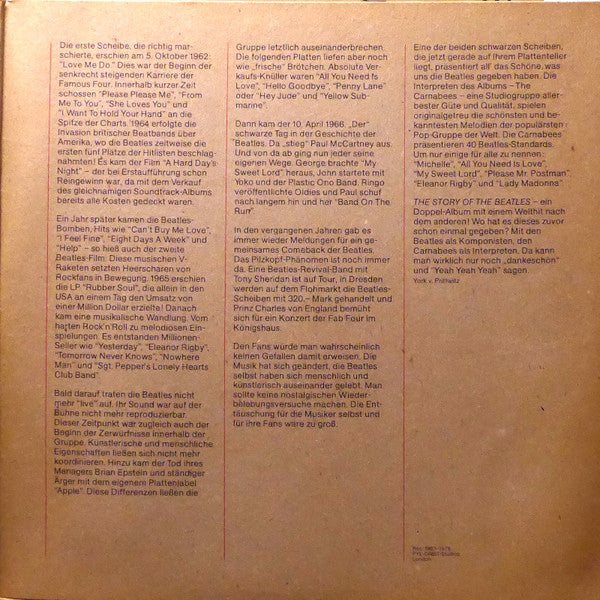 The Carnabees : The Story Of The Beatles (2xLP, Album)