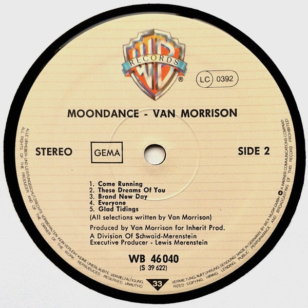 Van Morrison : Moondance (LP, Album, RE)