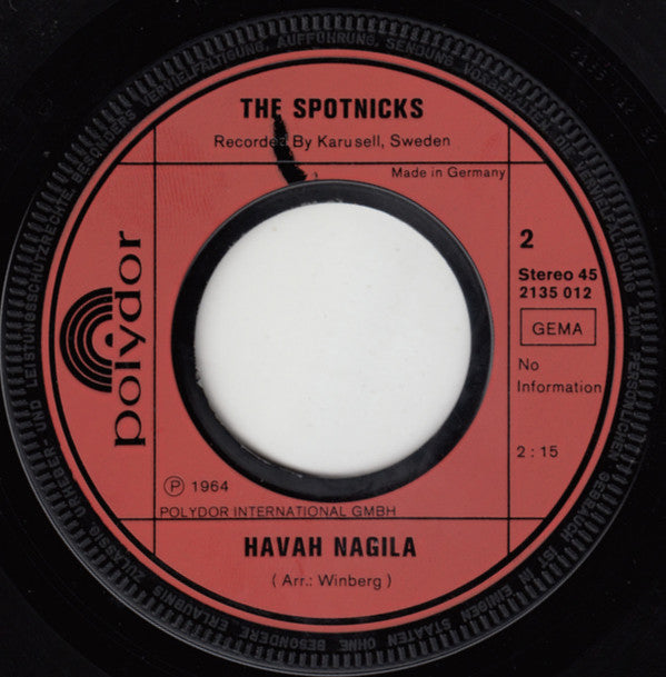 The Spotnicks : If You Could Read My Mind / Havah Nagila (7", Single)