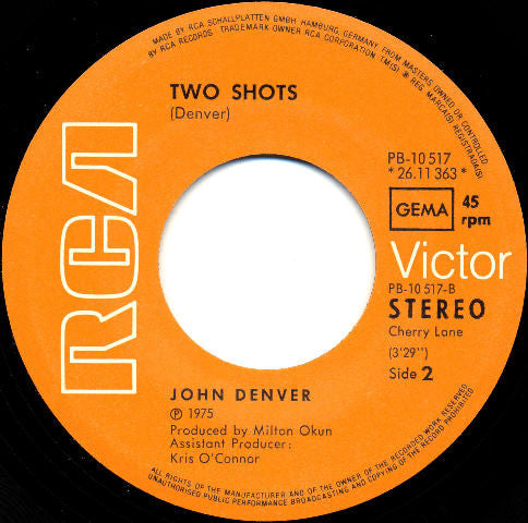 John Denver : Fly Away (7")