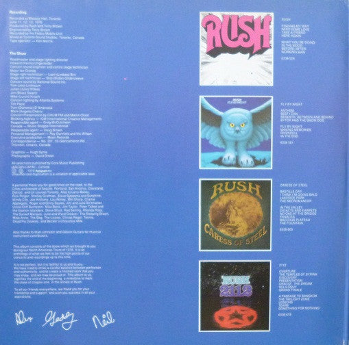Rush : All The World's A Stage (2xLP, Album, RE, Gat)