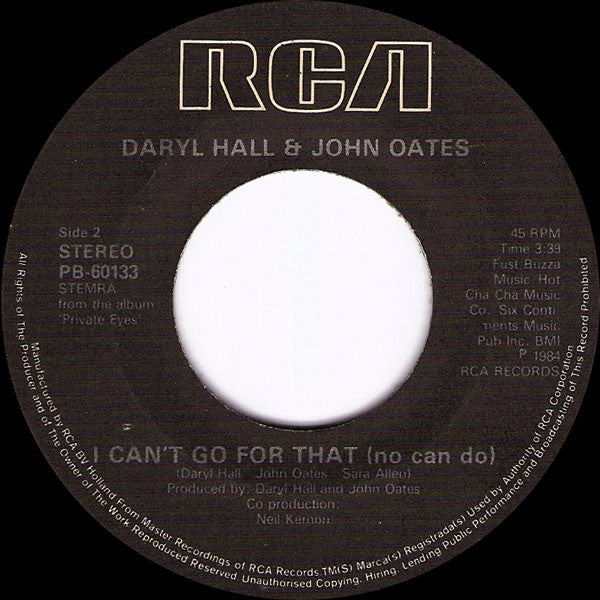 Daryl Hall & John Oates : Adult Education (7", Single)
