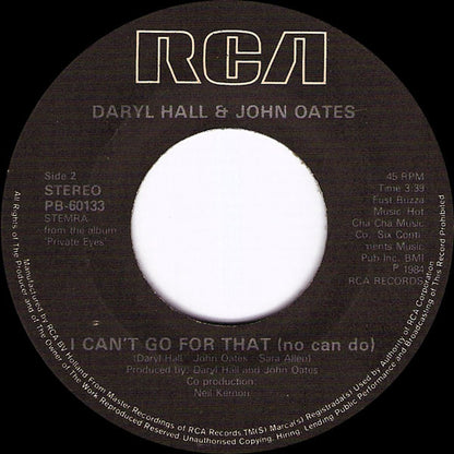 Daryl Hall & John Oates : Adult Education (7", Single)
