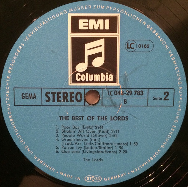 The Lords : The Best Of The Lords (LP, Comp, RE)