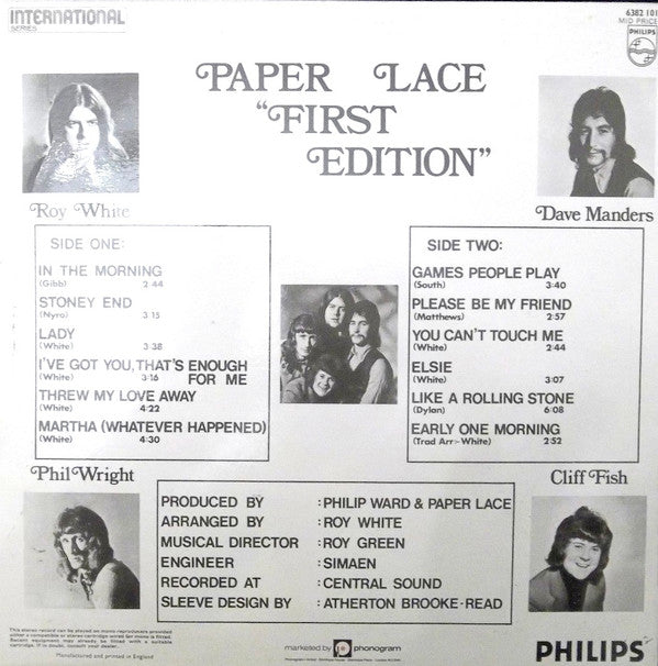 Paper Lace : First Edition (LP, Album)