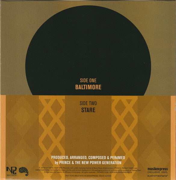 Prince & The New Power Generation : Baltimore / Stare (7", Single)