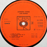 Leonard Cohen : Live Songs (LP, Album)