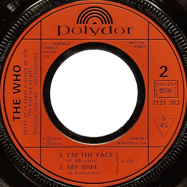 The Who : Long Live Rock (7", Single)