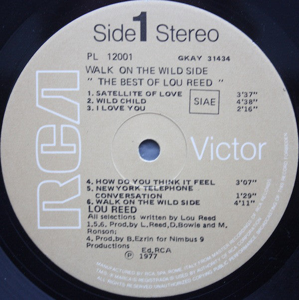 Lou Reed : Walk On The Wild Side - The Best Of Lou Reed (LP, Comp)