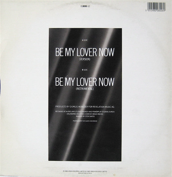 Philip Oakey & Giorgio Moroder : Be My Lover Now (12", Single)