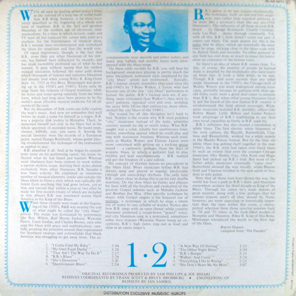 B.B. King : B.B. King, 1949 - 1950 (LP, Comp, RE)