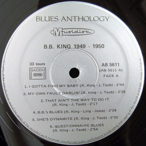 B.B. King : B.B. King, 1949 - 1950 (LP, Comp, RE)