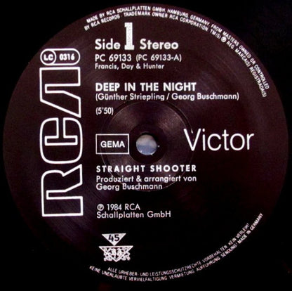 Straight Shooter : Deep In The Night / Blue Collar (12", Maxi)