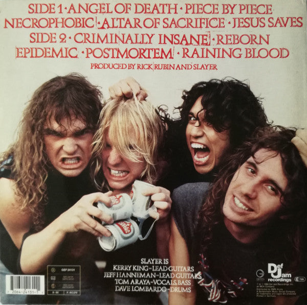 Slayer : Reign In Blood (LP, Album, RE)